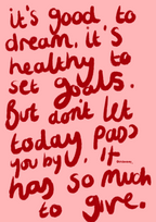 IT’S GOOD TO DREAM
